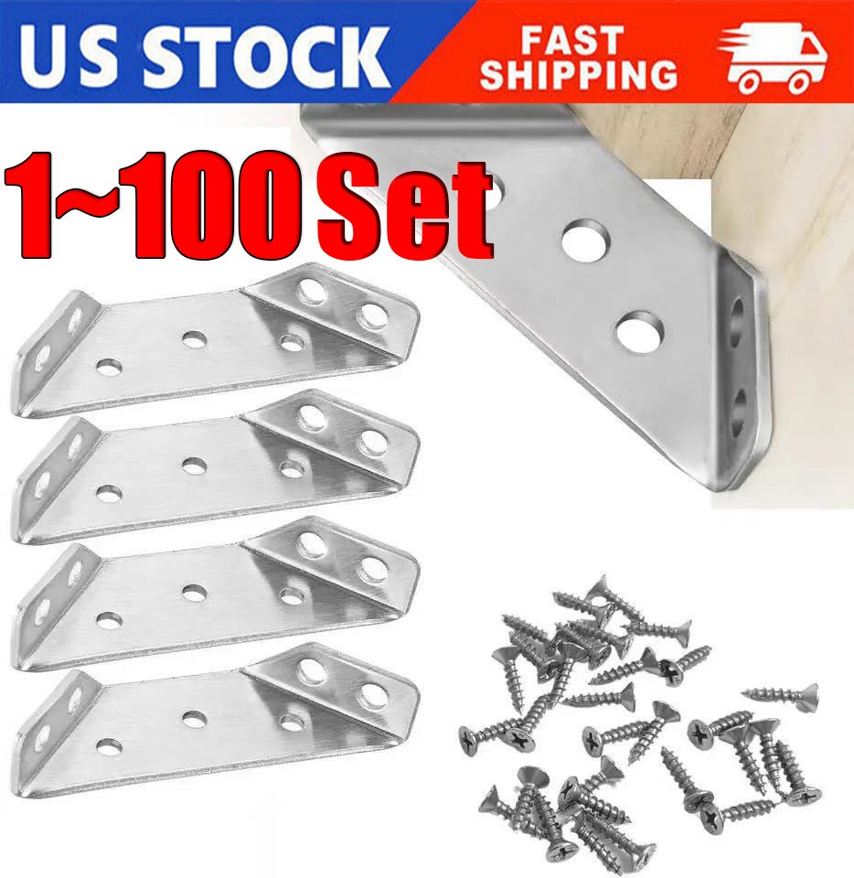 Wholesale Furniture Corner Connector Stainless Steel Corner Braces for Cabinet
