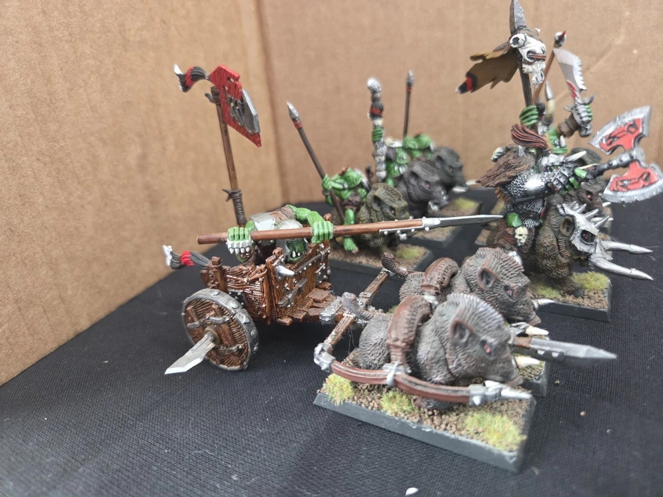 Warhammer 2001est Jabalí Carro, Metal Salvaje Orco Jabalí Boyz, Arqueros, Lanzas Varios Foto 4 de 4