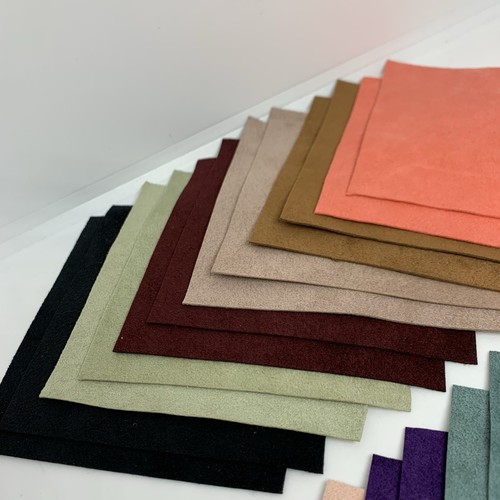 Ultrasuede Fabric Squares Samples Remnants Lot 24 Pcs 4”x4” Vintage Blue Green - Picture 3 of 6