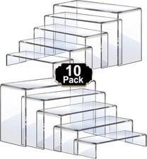 Large Acrylic Risers 10 Pcs 2 Set 7  L 8  L 9  L Riser Display Shelf Clear