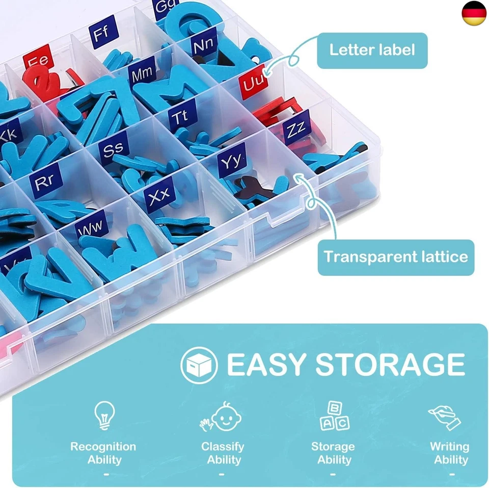 Hautton Magnetische Buchstaben und Zahlen, Magnetbuchstaben ABC Alphabet Set - Bild 2 von 4