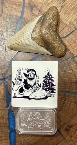 Christmas Edition Pit Bullion .999 Silver Bar with Capsule & COA