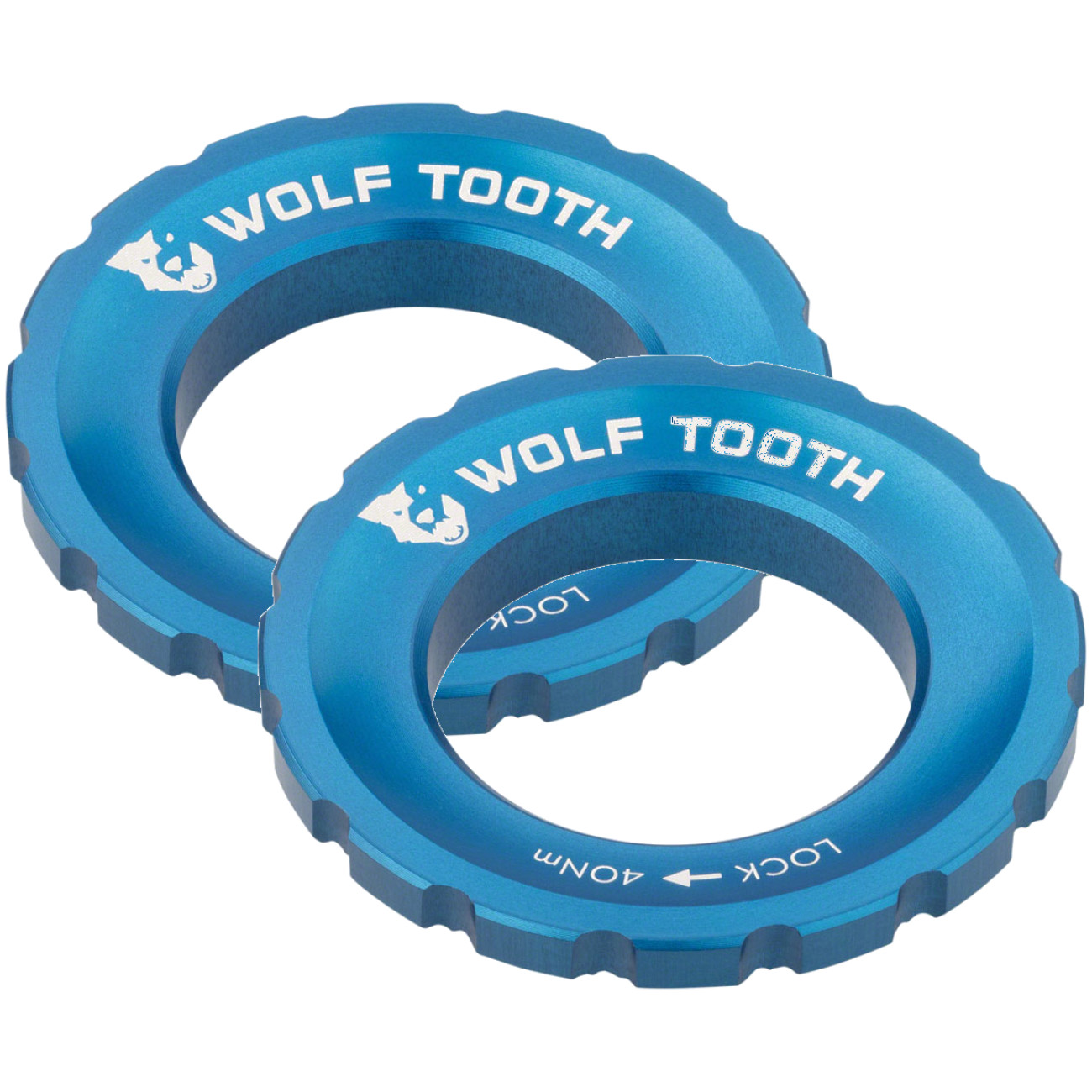Комплект из 2 стопорных колец CenterLock с зубьями волка - синий 7090₽