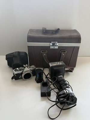 Kamera Olympus OM-2 Body mit Tasche und Metz Blitz