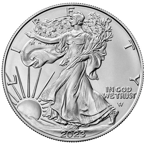 2023 $1 American Silver Eagle 1 oz .999 fine silver in capsule