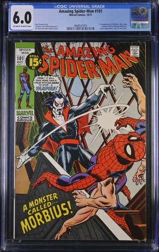 Amazing Spider-Man #101 CGC 6.0 Great Looking Book! 1st App of Morbius 1971