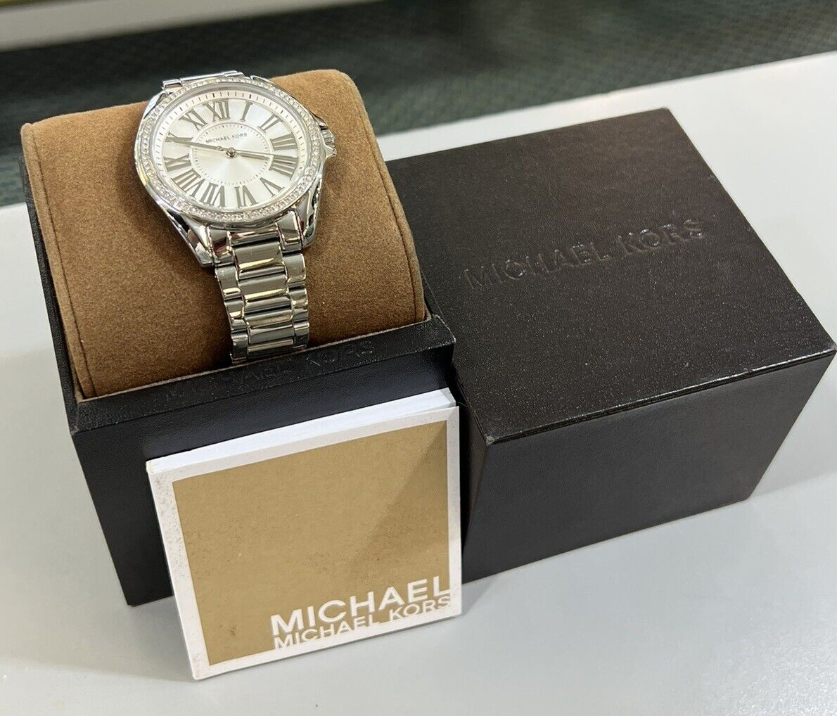 Michael Kors Kacie Silver Dial Stainless Steel Ladies Watch 