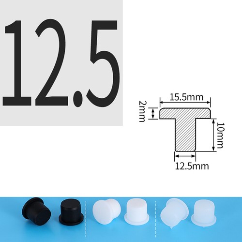Bouchons de trou en caoutchouc entièrement silicone 2 mm - 14,5 mm embouts aveugles joint bouchon - Photo 52/56