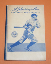 Antique 1933 A.G. Spalding & Bros. Spring & Summer baseball Catalog BABE RUTH