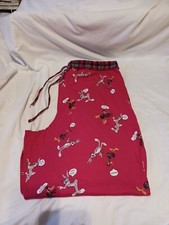 Vintage Looney Tunes Red Pajama Bottoms Sz Xl Bugs Bunny Daffy  Richard Leeds 