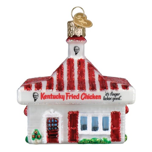Old World Christmas KFC Restaurant Glass Hanging Ornament FREE BOX