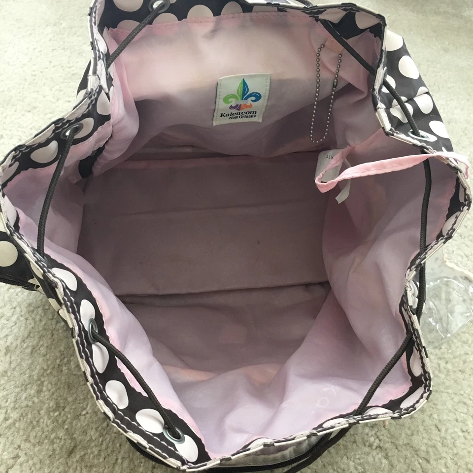 Рюкзак Kalencom небесный горошек шоколадный коричневый розовый для девочек сумка для подгузников упаковка - Изображение 3 из 4