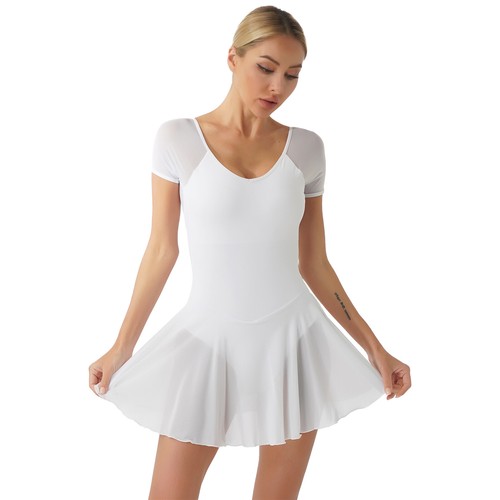 Disfraces de danza de ballet para mujer ropa de baile moderna sin espalda gimnasia vestido de leotardo - Imagen 70 de 94