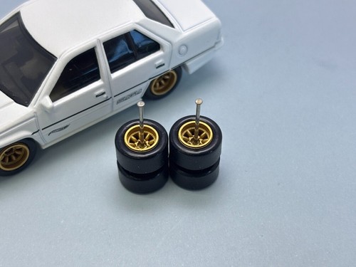 R539 Custom Paint Hotwheels 1/64 Real Rider# Watanabe Gold 10mm Medium - Picture 4 of 6