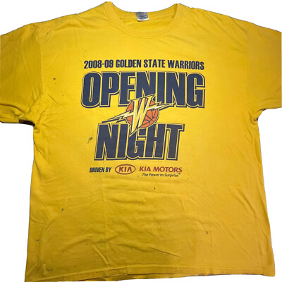 Golden State Warriors Shirt Mens Size XL NBA 2008 2009 Opening Night Tip Off