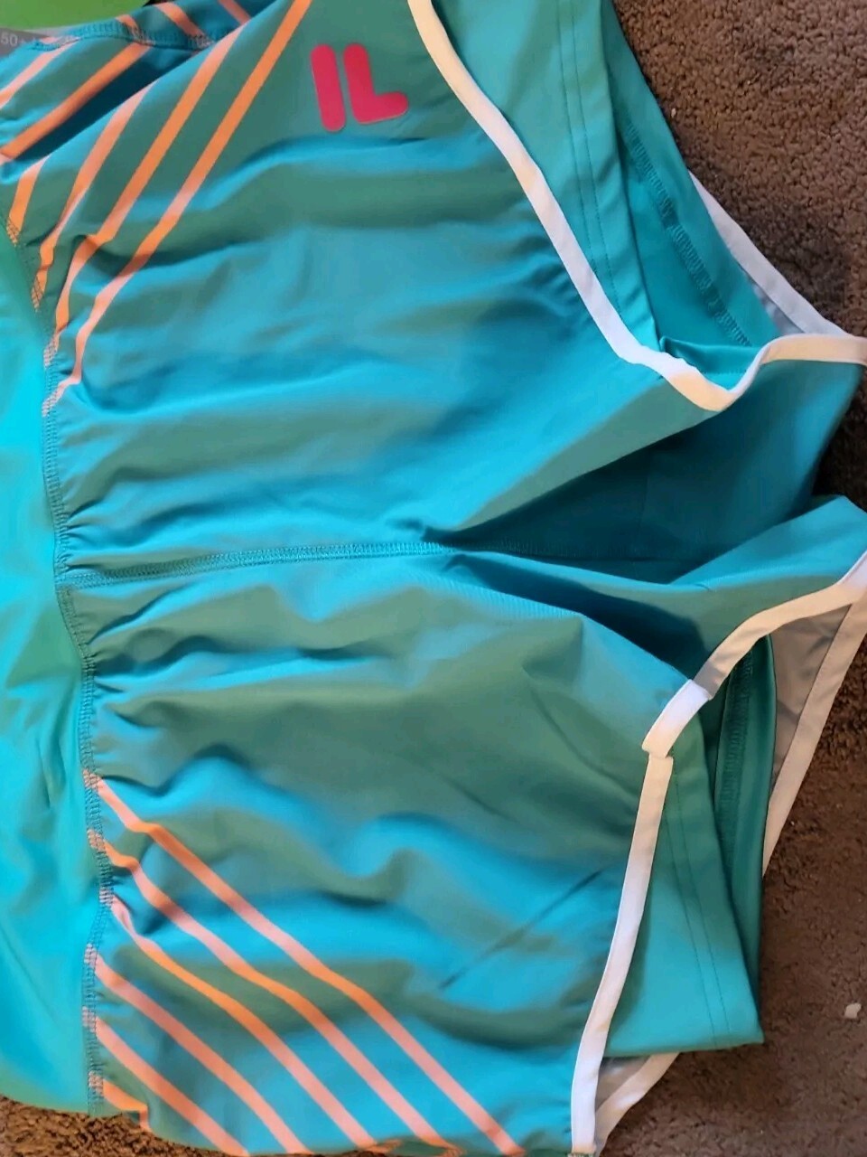 Pantaloncini da tennis Fila x Christopher Bevans blu nuovi con etichette taglia S TW21B859 UPF 50+