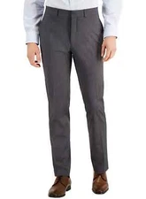 Kenneth Cole Reaction Men's Techni-Cole Slim-Fit Pants, Gray, Size 36X32