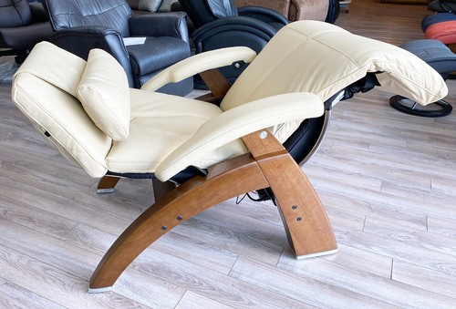 Human Touch PC-600 Silhouette Perfect Chair Recliner Ivory Performance Leather - Picture 2 of 14