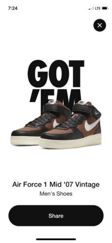 ◆大人気◆NIKE◆AIR FORCE 1'07 PRM VINTAGE PECAN◆送料無料◆ Nike Air Force 1 '07 Premium Vintage Pecan Brown DO9785-200