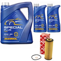 MotoröL Set Mannol 10W-30 API SN 7 Liter + ÖLfilter FüR Mercedes C-Klasse SL 129