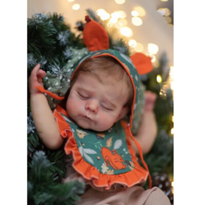 20'' Finished Reborn Baby Doll Handmade Newborn Sleeping Toddler Rooted Hair Gift