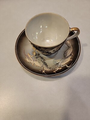 Vtg Maruku China Japanese Dragonware Tea Set Hand Painted Moriage