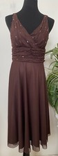 JS Boutique Women's Brown Sequin Studded Sleeveless Dress Size 8 EUC.