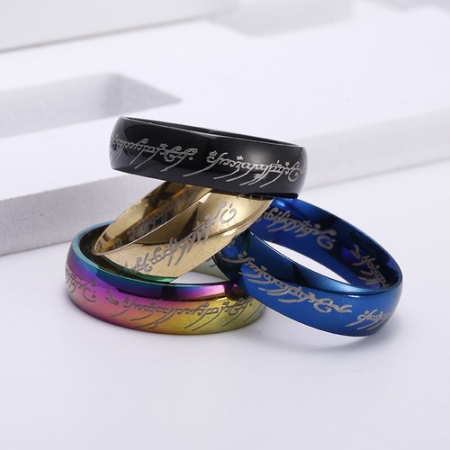 5PCS Lord of the Rings Lort Band Stainless Steel Bilbo's Hobbit Titanium AU - Picture 9 of 12