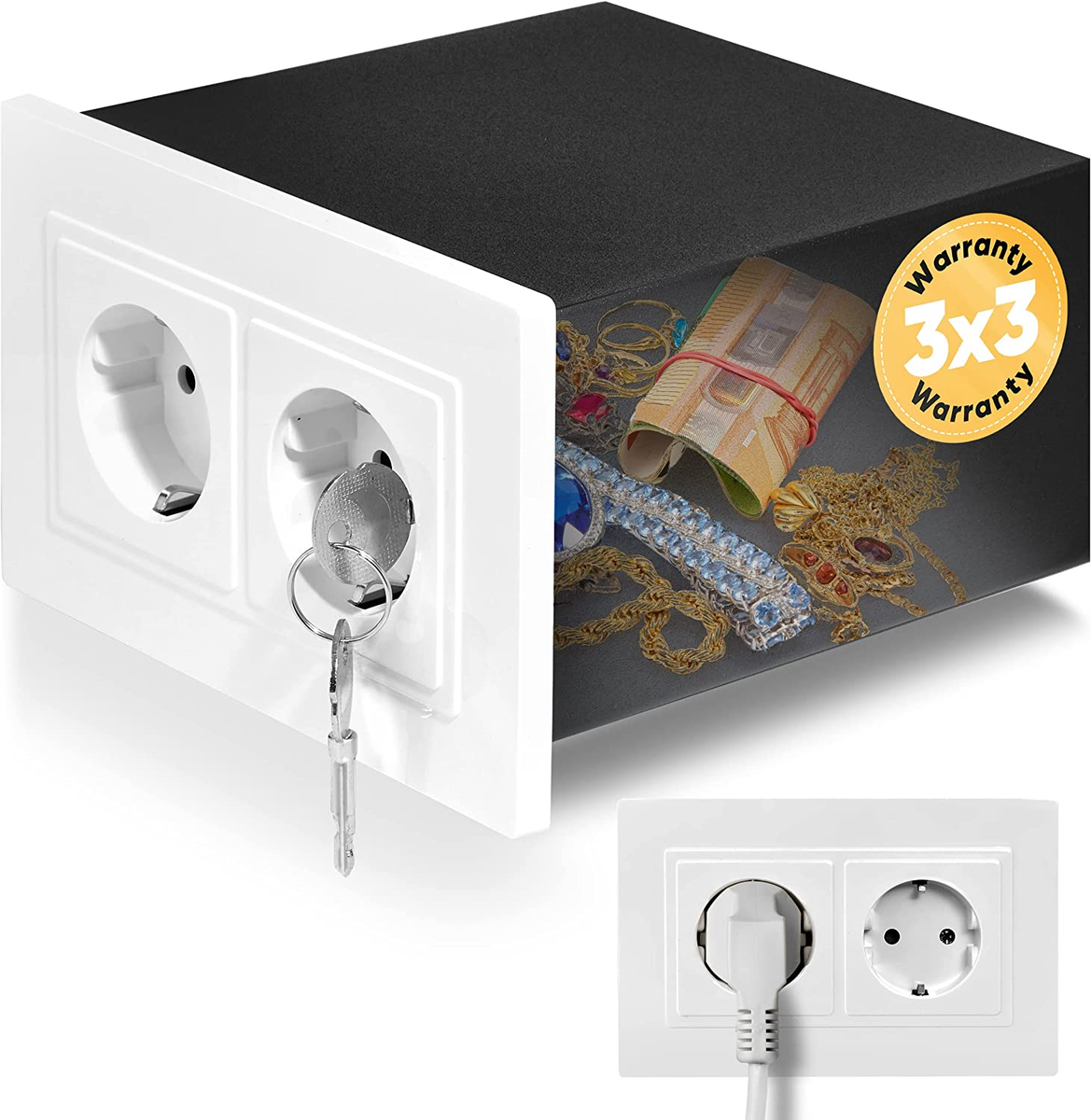 Contenitore Segreto A Disco Imitazione - Misure 12x7,5x1 Cm, In ABS, Per Nascondere Valori In Borse O Valigie
