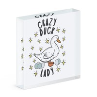 VerrüCkte Ente Damen Stars Acryl Foto Block Rahmen Lustig Tiere