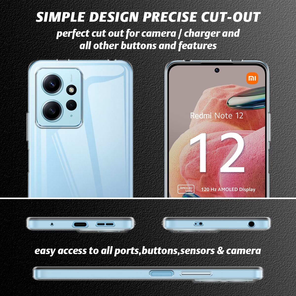 Coque Transparente Ultra Slim Avec Vitre Trempée Pour Redmi Note 12 / 4G 5G / Pro - Protection Complète