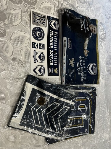 Melbourne Victory Soccer 2017/18 Gold Member Pack Scarf Pencil Case Pin Sticker - Picture 6 of 14