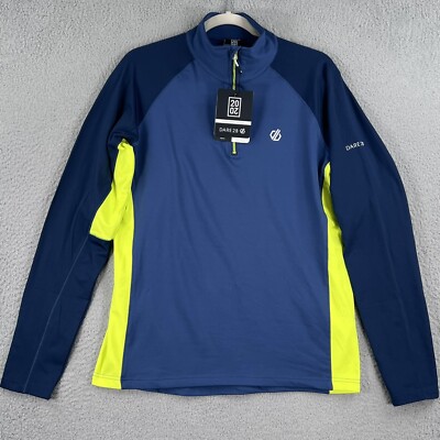 NEW! Dare 2B 1/4 Zip Pullover Mens Medium Navy Blue Stretch Fabric 2020 Edition
