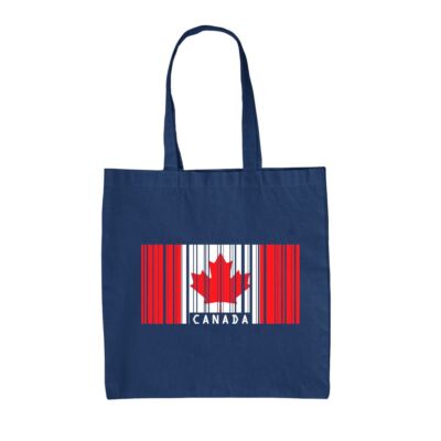 Kanada Barcode Stil Flagge - Canvas Beuteltasche Tasche - Canadian Leaf Toronto Love