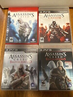 Assassins Creed 1 2 3 Brotherhood Revelations PS3 Game Lot