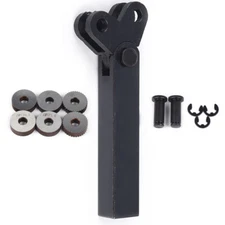 Double Wheel Knurling Knurler Holder Linear Knurl Tool 7Pcs for Lathe Turning