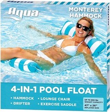 Aqua Original 4-in-1 Monterey Hammock Pool Float  Water Hammock   Multi-Purpose