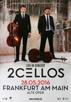2Cellos - Thunderstruck , Frankfurt 2016 | Konzertplakat | Poster