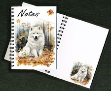 Samoyed Dog Notebook/Notepad + small image on each page by Starprint