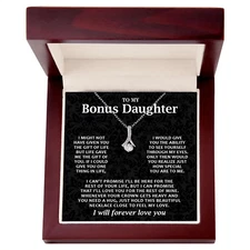 Gift for Bonus Daughter, Women Necklace, Step Daughter Necklace, Birthday Gift