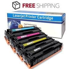 4 Pack High Yield CF500X Toner For HP 202X Color LaserJet M254dw M281fdn M281fdw