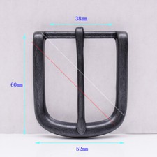 Diy Matte Black Round Single Prong Pin Leathercraft Belt Buckle Replacement 38Mm