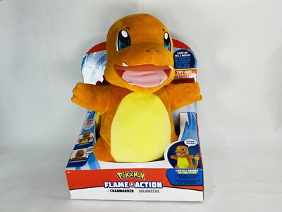 New! 12  Flame Action Charmander Interactive Pokémon Plush Lights & Sounds