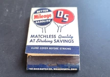 VINTAGE DIRECT SERVICE MILEAGE GASOLINE MATCHBOOK FRONT STRIKE MISSING MATCHES