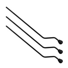 3 PCS Floor Tom Legs with Rubber Feet 9.5mm x 510mm 3/8"x20" BLACK or CHROME