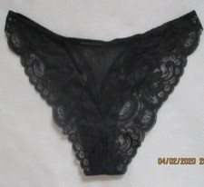 vintage 90s victorias secret black lace panties size M NWOT