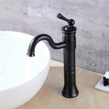 Matt Black Old Taps Brass 360 Swivel Basin Mixer Sink Laundry Faucet Spout US