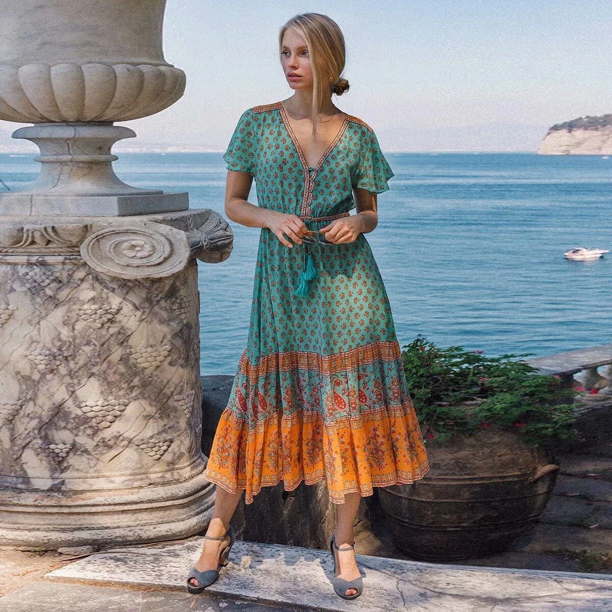 Bohemian style hotsell midi dresses