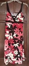 Speechless Short Y2k Padded Dress Pink Brown White Floral Women Size Small S EUC