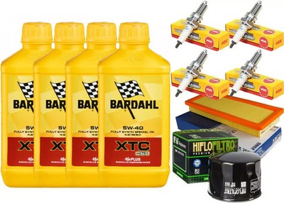 BMW S1000R 2009 Al 2018 Bardahl XTC 5W40 Luft Mahle LX1841/1 Ölfilter Kerze